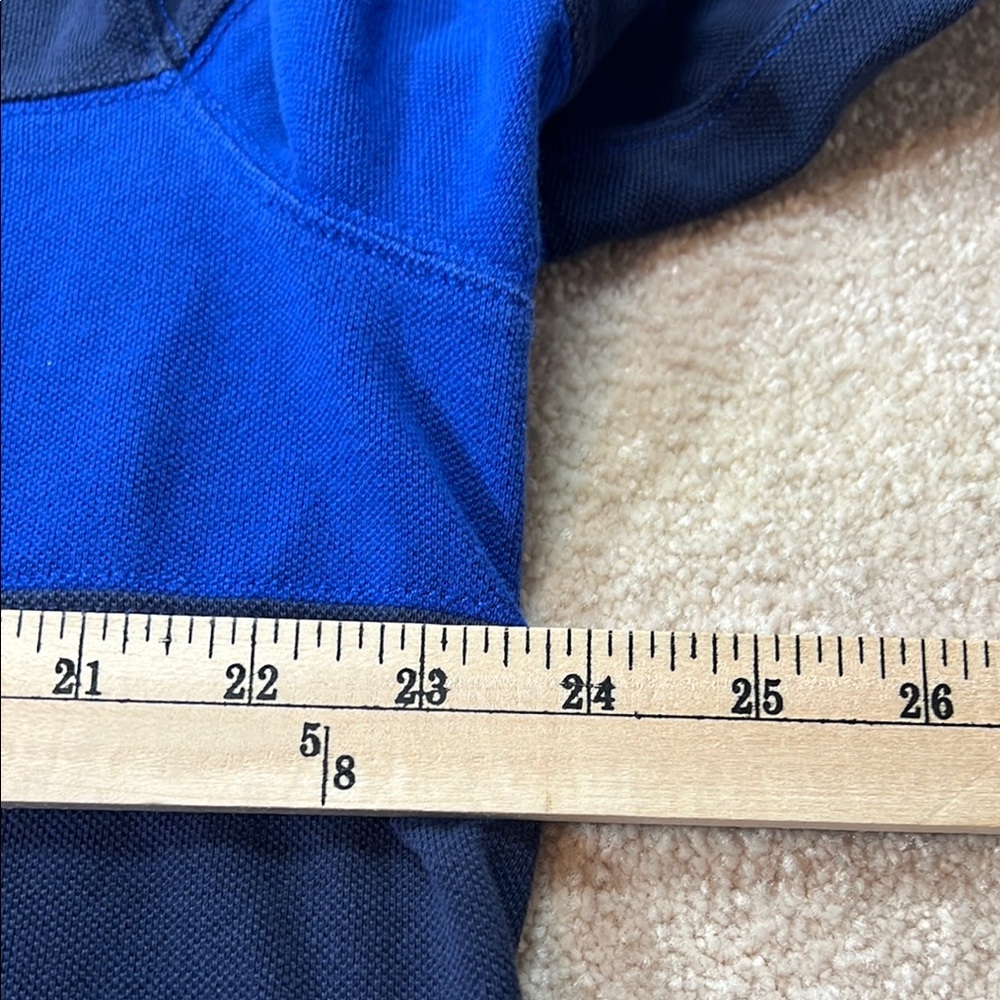 Polo by Ralph Lauren rugby hoodie SZ XL Royal Navy blue stripes - Picture 4 of 5